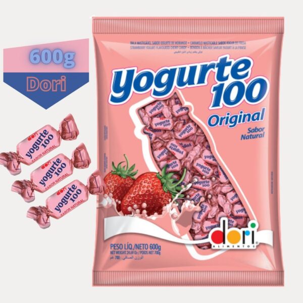 Bala Mastigável Yogurte 100 Original 600g - Dori