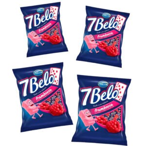 Kit 4 Pacotes Balas 7 Belo Mastigáveis Framboesa Sem Gluten 500g Arcor Lembrancinha Festa Doces