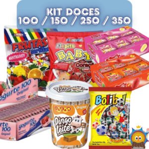 Kit Doces Aniversario Sacolinha Surpresa de 100 a 350+ Guloseimas para Lembrancinhas Festa